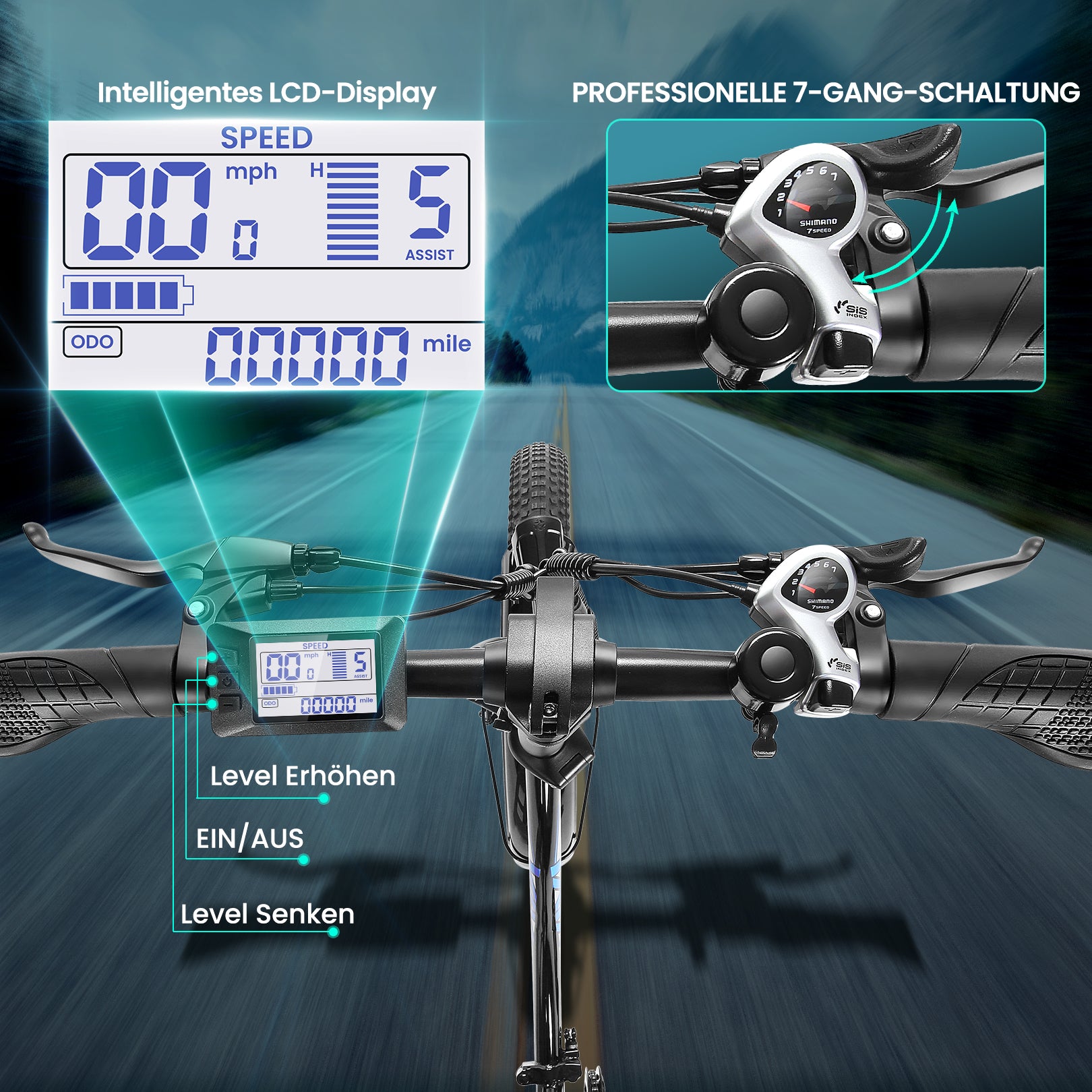 Bicicleta eléctrica de cercanías VIVI 3.0" Bicicleta eléctrica plegable de neumáticos anchos