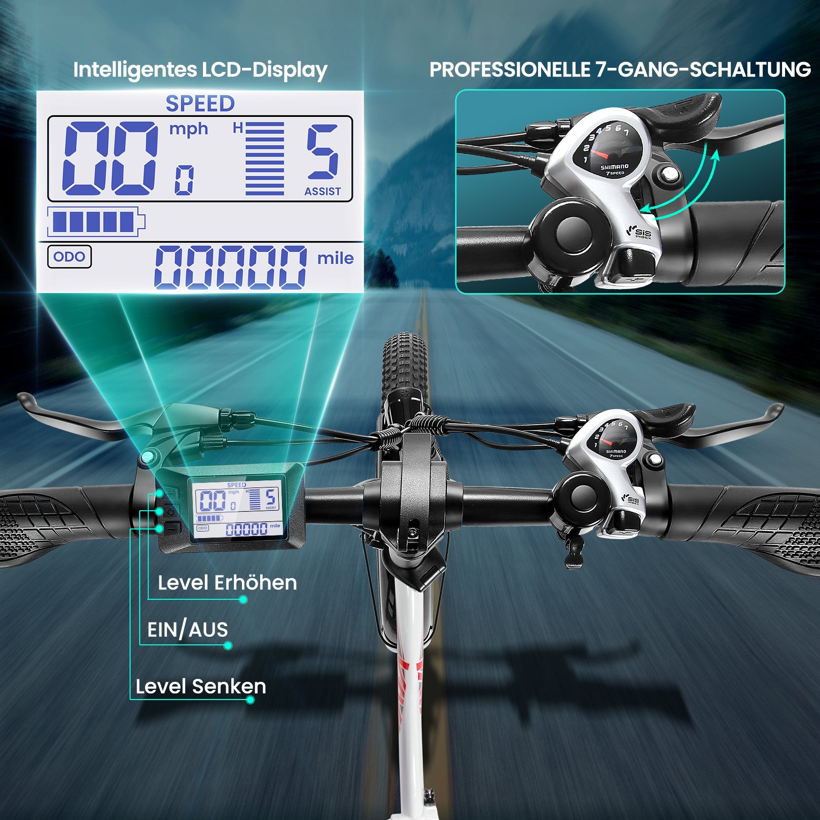 Bicicleta eléctrica de cercanías VIVI 3.0" Bicicleta eléctrica plegable de neumáticos anchos