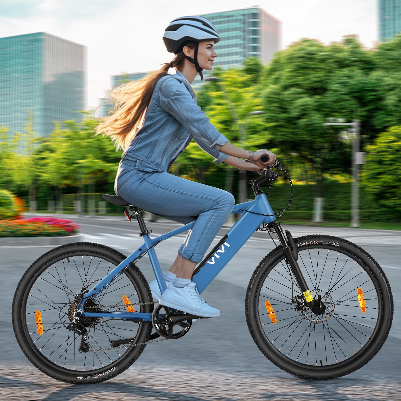 Vivi Electric Bike Commuter Hardtail Electric Mountain Bike