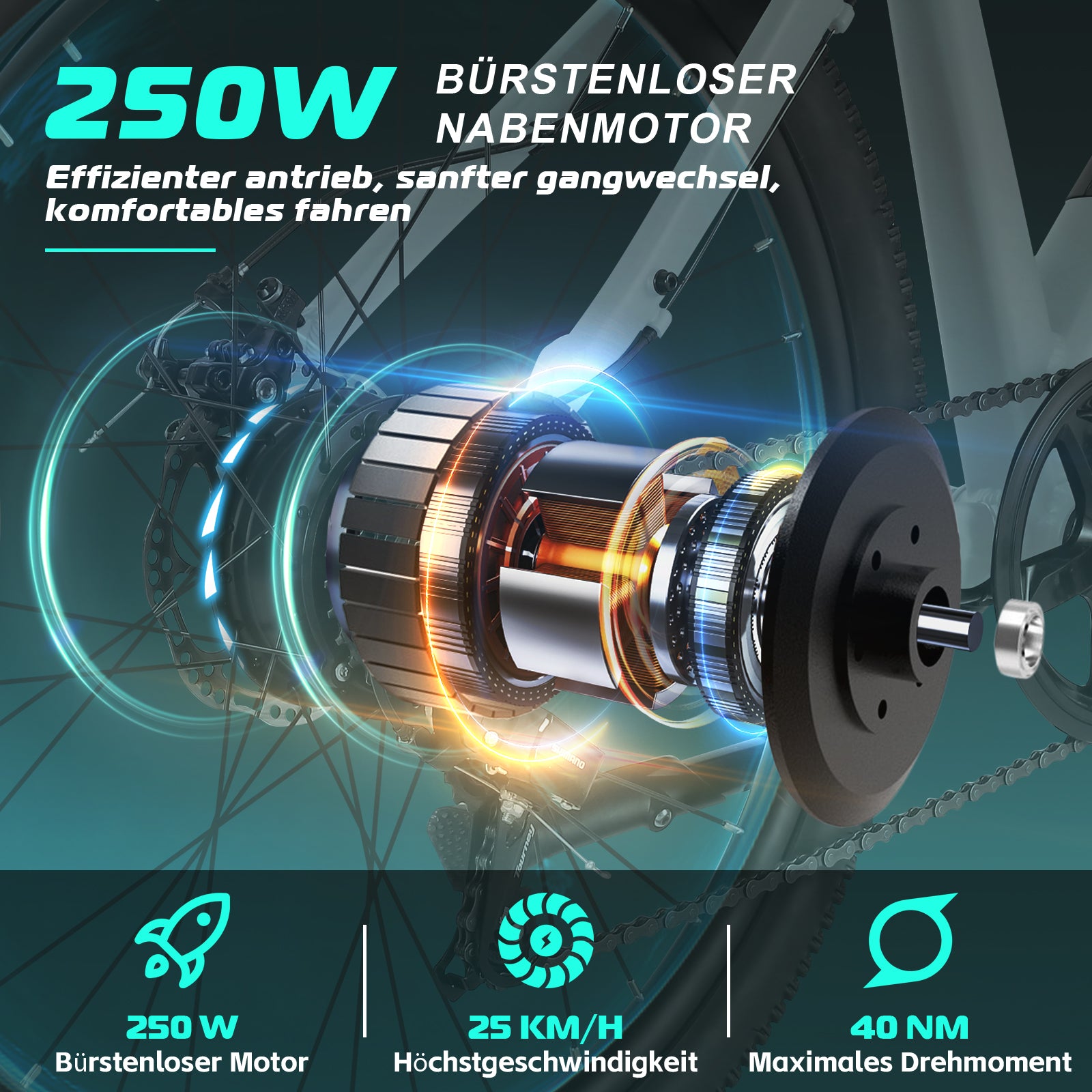 Vivi Electric Bike Commuter Hardtail Electric Mountain Bike