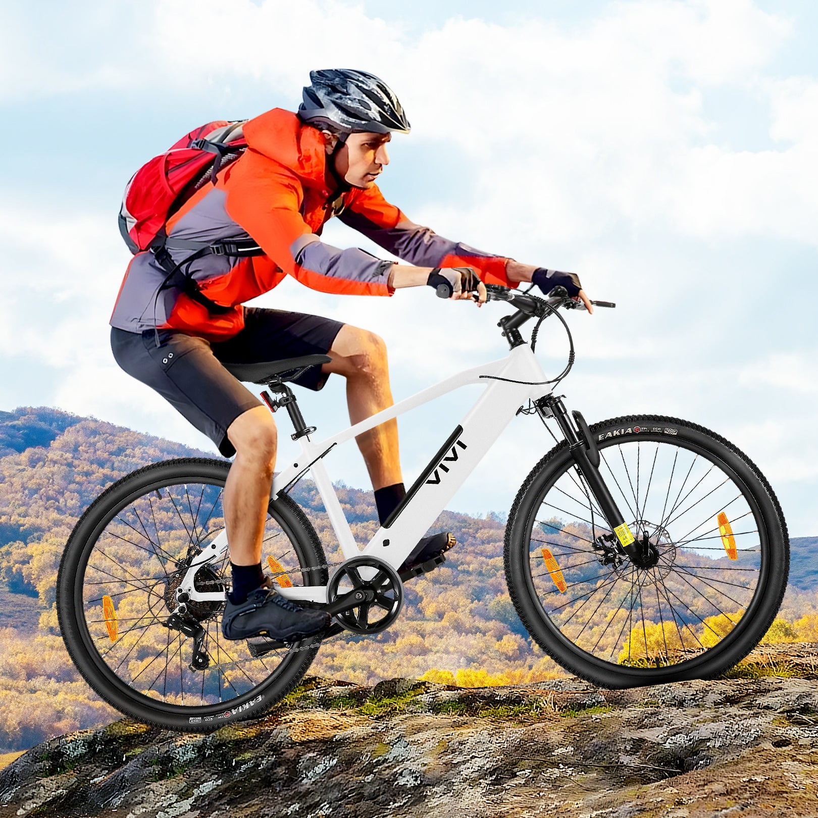 Vivi Electric Bike Commuter Hardtail Electric Mountain Bike