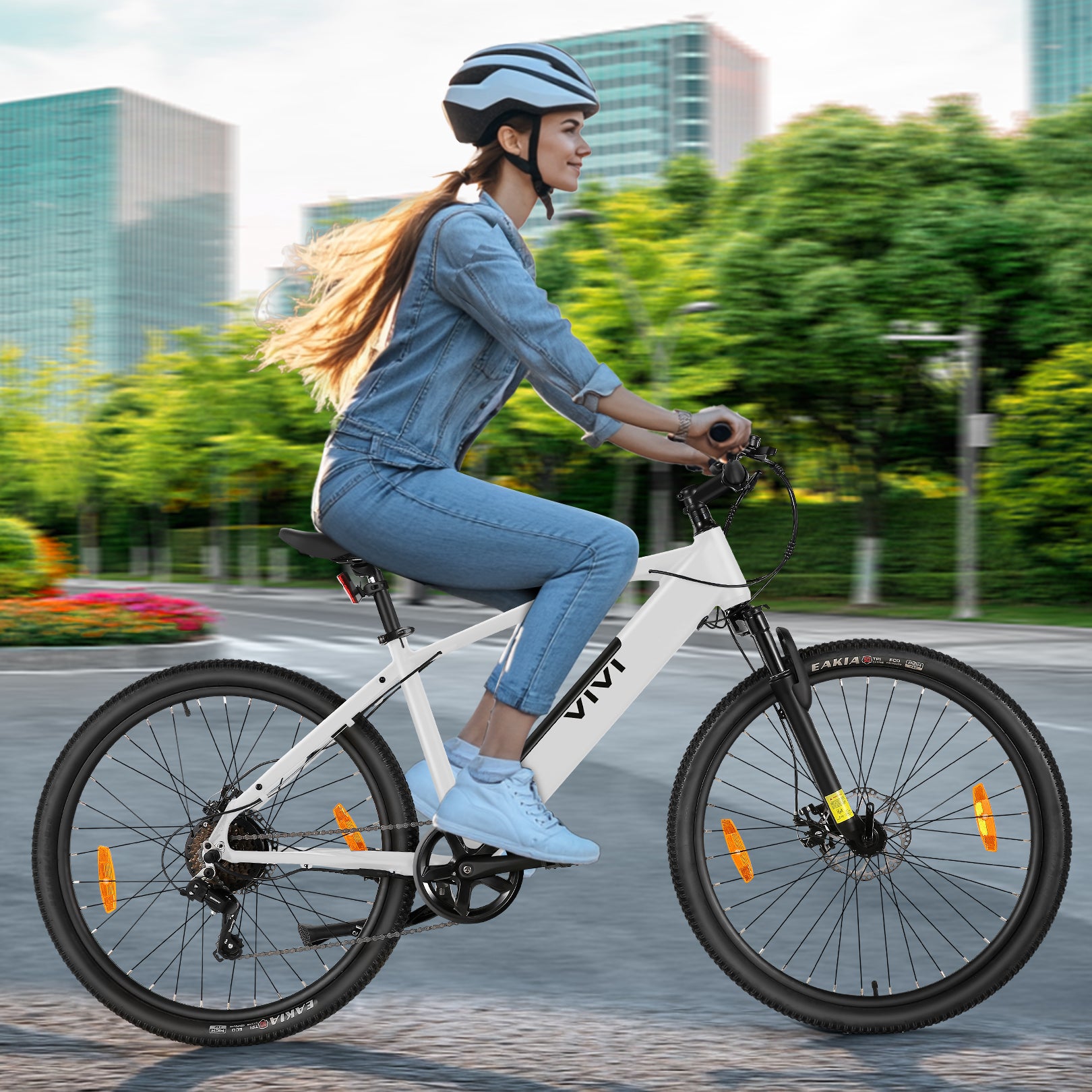 Vivi Electric Bike Commuter Hardtail Electric Mountain Bike