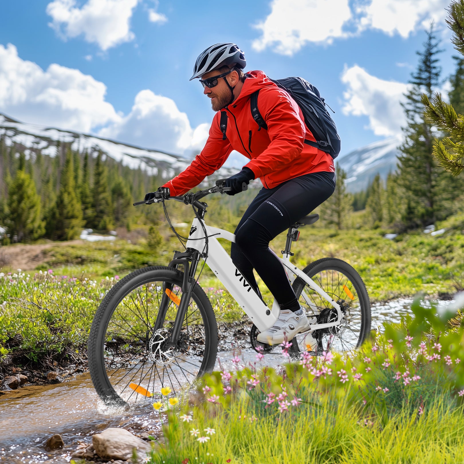 Vivi Electric Bike Commuter Hardtail Electric Mountain Bike